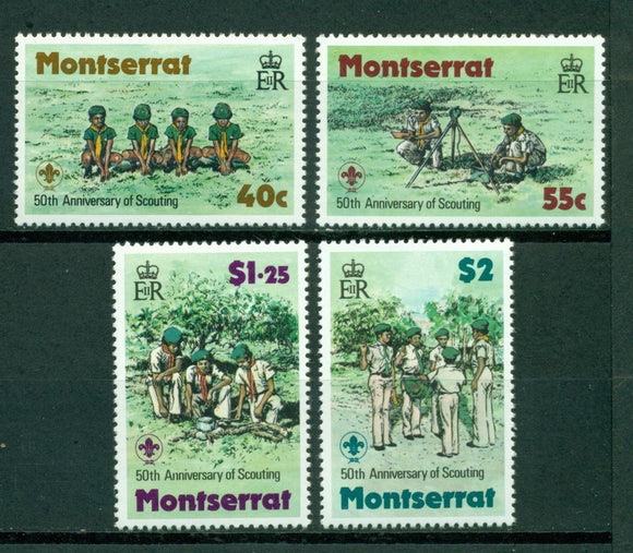 Montserrat Scott #397-400 MNH Scouting in Montserrat 50th ANN $$