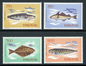 Faroe Islands Scott #97-100 MNH Fishing Fish FAUNA CV$5+