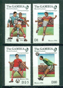 Gambia Scott #615-618 MNH WORLD CUP 1986 Mexico Soccer Football CV$9+