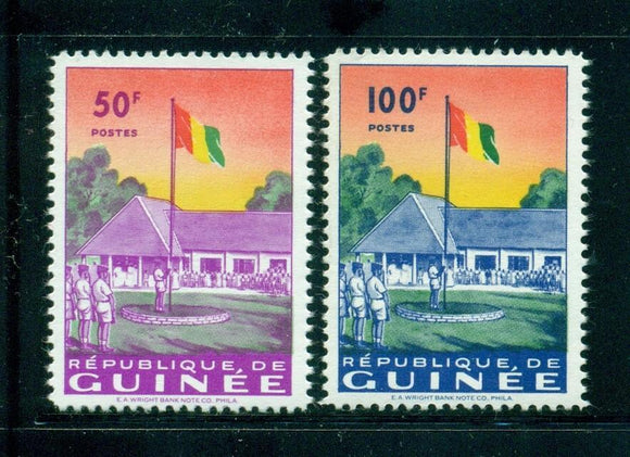 Guinea Scott #188-189 MNH Flag Raising Labé CV$3+