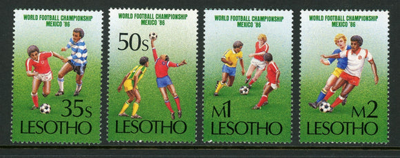 Lesotho Scott #521-524 MNH WORLD CUP 1986 Mexico Soccer Football CV$13+