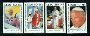 Lesotho Scott #650-653 MNH Visit of Pope John Paul II CV$8+