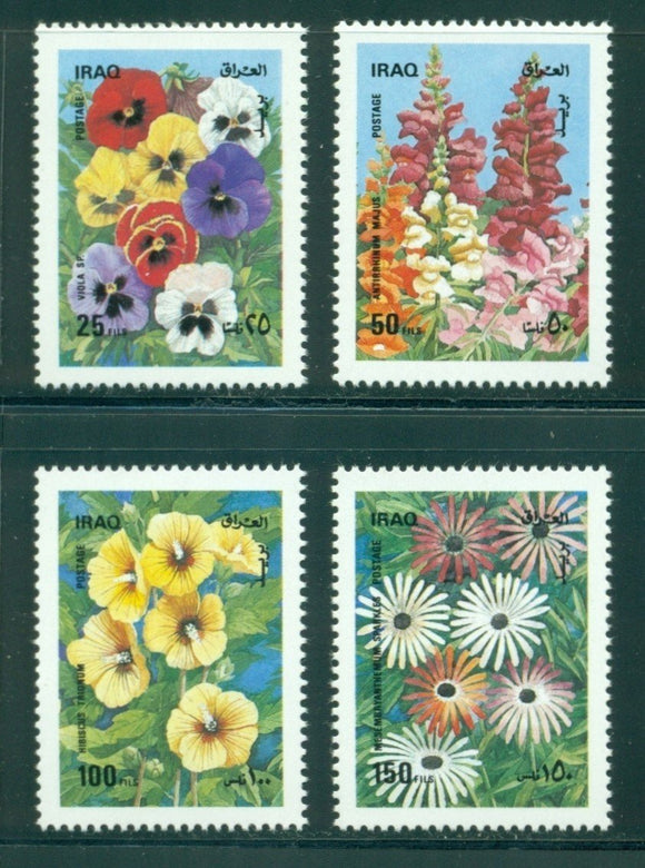 Iraq Scott #1434-1437 MNH Flowers FLORA CV$5+