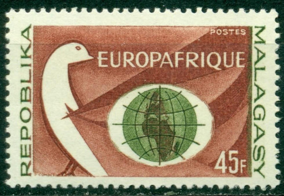 Malagasy Republic Scott #357 MNH Europafrica Issue Dove and Globe $$