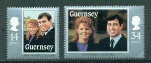 Guernsey Scott #334-335 MNH Prince Andrew and Miss Ferguson Wedding $$