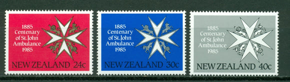 New Zealand Scott #815-817 MNH St. John's Ambulance Centenary $$