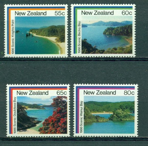 New Zealand Scott #850-853 MNH Seascapes Beach FLORA Trees $$
