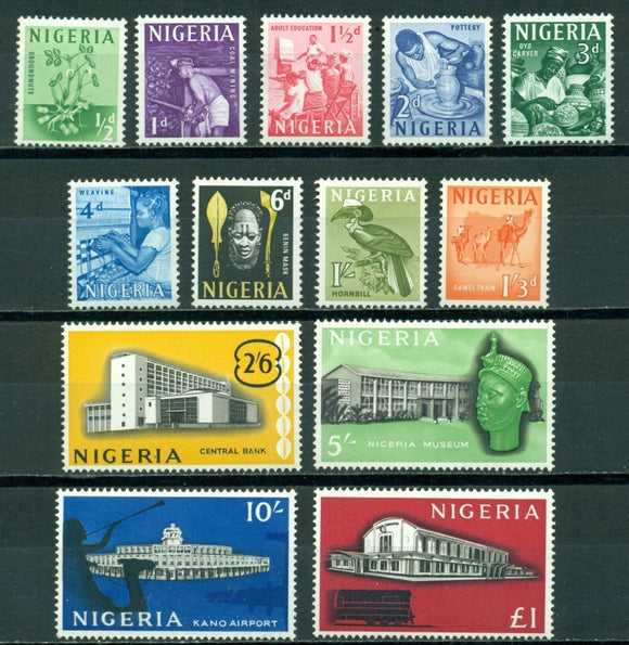 Nigeria Scott #101-113 MNH Various Designs CV$29+