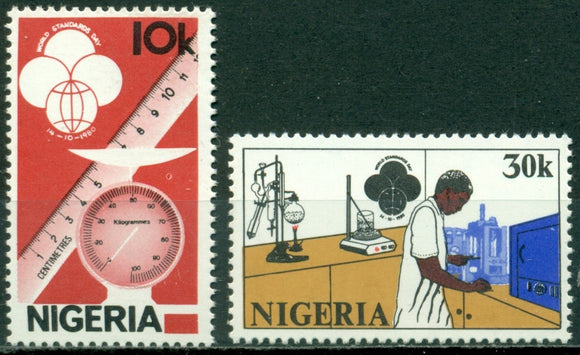 Nigeria Scott #394-395 MNH World Standards Day $$