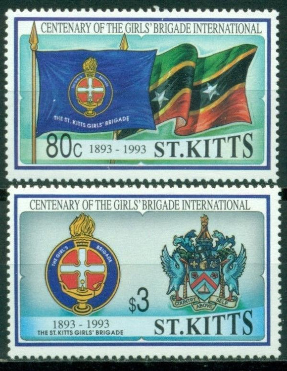 St. Kitts Scott #364-365 MNH Girls Brigade Int'l Centenary CV$6+