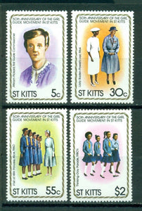 St. Kitts Scott #82-85 MNH Girl Guides 50th ANN $$