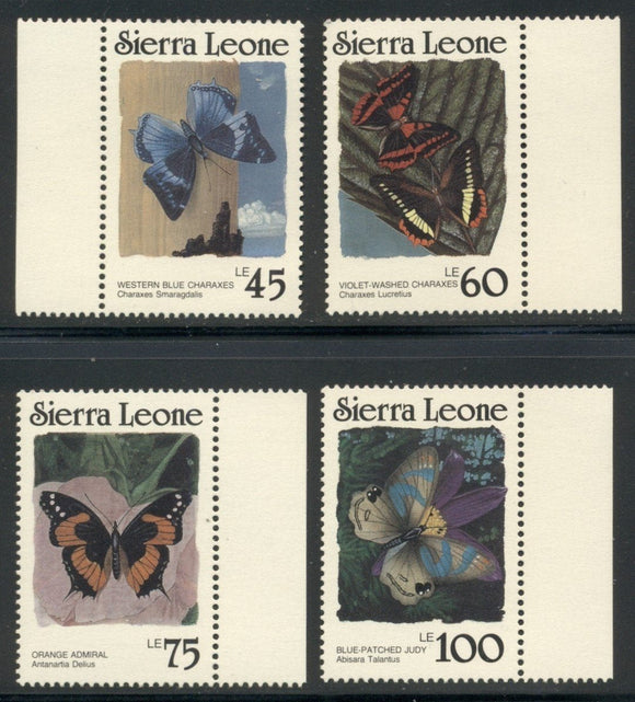 Sierra Leone Scott #870-873 MNH Butterflies Insects FAUNA HIVALS CV$22+