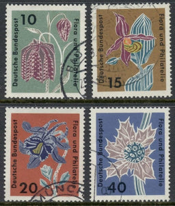 Germany Scott #857-860 Used Hamburg Philatelic EXPO Flowers $$