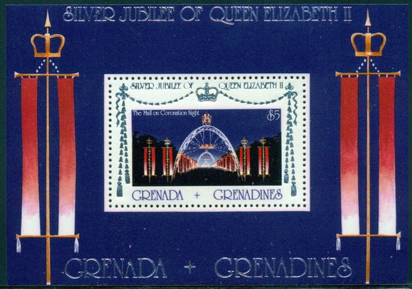 Grenada Grenadines Scott #216 MNH S/S Queen Elizabeth II Silver Jubilee $$