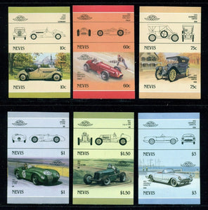 Nevis Michel 348-359 IMPERF Pairs MNH Cars Automobiles Issued 1/30/86 Rare $$$