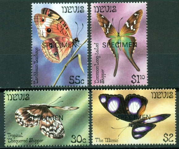 Nevis Scott #146-149 MNH SPECIMEN Butterflies FAUNA $$