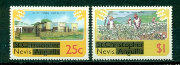 Nevis Scott #104a//110a MNH OVPT on Scenes UNWATERMARKED CV$3+