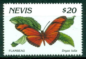 Nevis Scott #653 MNH Butterflies $20 Insects FAUNA CV$18+