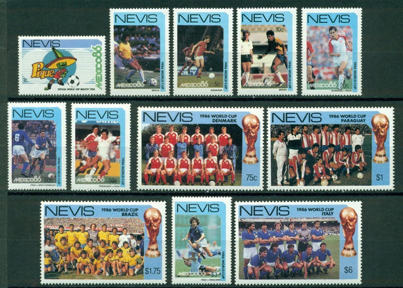 Nevis Scott #477-488 MNH WORLD CUP 1986 Mexico Soccer Football CV$7+