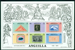 Anguilla Scott #354a MNH S/S Rowland Hill PHILATELY $$