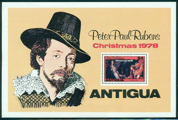 Antigua Scott #527 MNH S/S Christmas Peter Paul Rubens 400th Birthday ANN $$