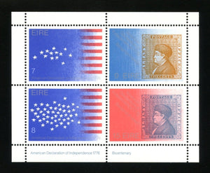 Ireland Scott #392b MNH S/S US Bicentennial CV$5+