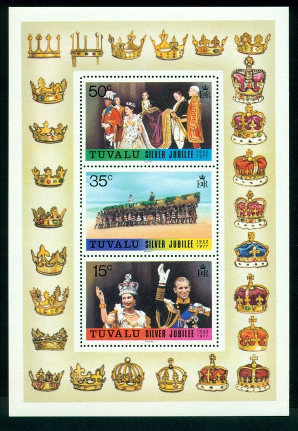 Tuvalu Scott #45a MNH S/S Queen Elizabeth II Reign Silver Jubilee CV$6+