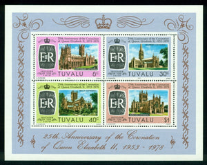 Tuvalu Scott #84a MNH S/S Queen Elizabeth II Coronation 25th ANN $$