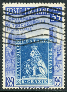 Italy Scott #569 Used Tuscany Postage Stamp Centenary CV$37+