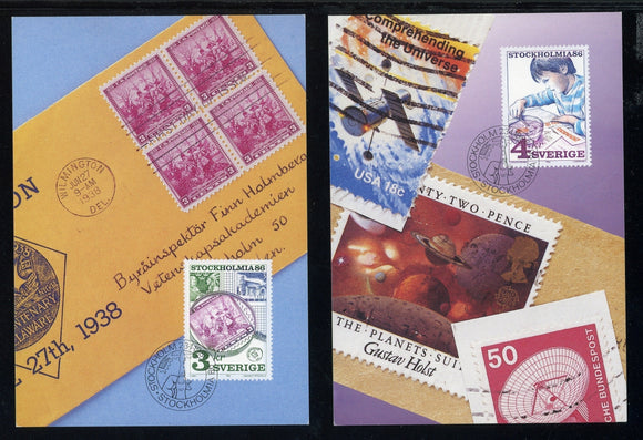 Sweden OS #6 POSTCARDS STOCKHOLMIA '86 Stamp EXPO $$