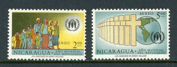 Nicaragua Scott #C452-C453 MNH World Refugee Year WRY $$
